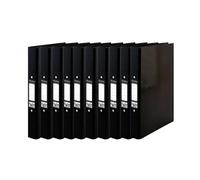 Pukka Pad, Brights A4 Ringbinder Files with 2 O-Ring Mechanism - 10 Pack - 40mm Spine with Customisable Label for Large Amounts of Documents - 32 x 26.3mm, Black