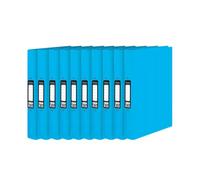 Pukka Pad, Brights A4 Ringbinder Files with 2 O-Ring Mechanism - 10 Pack - 40mm Spine with Customisable Label for Large Amounts of Documents - 32 x 26.3mm, Blue