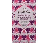 Pukka Elderberry & Echinacea, Organic Herbal Fruit Tea (4 Pack, 80 Tea Bags)