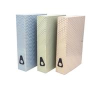 Pukka Pad Haze Foolscap Box Files - Pack of 3 Filing Boxes with Internal Spring Clip & Thumb Holes for Easy Retrieval - 70mm Capacity, Fits up to 500 Sheets of Paper for Safe & Secure Document Storage