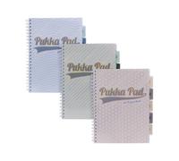 Pukka Haze Project Book A4 Wirebound 200 Ruled Pages 80gsm Paper With 5 Repositional Dividers Assorted Colours (Pack 3) - 9871(AST)-HZE