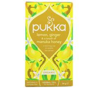 Pukka Herbal Teas Tea - Organic - Lemon Ginger and Manuka Honey - 20 Bags - Case of 6