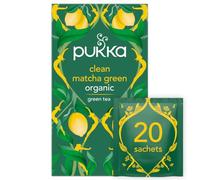 Pukka Herbs | Clean Matcha Green Organic Tea Box | Green Tea, Lemon, Fennel and Matcha Powder | Perfect For Everyday Vitality | 20 Plant Based Biodegradable Tea Bags