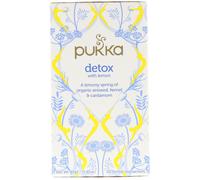 Pukka Herbs, Detox with Lemon Herbal Tea, Caffeine Free, 20 Tea Sachets, 1.41 oz (40 g)