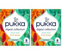 Pukka Herbs Digestion Collection Herbal Tea, 8 Teabags, Mint & Ginger (Pack of 2)