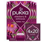Pukka Elderberry/Echinacea Organic Herbal Tea Bags (Pack of 20) 05060229011480