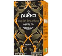 Pukka Herbs | Elegant English Breakfast Organic Tea Box | Black Tea | One Cup | Perfect For A Refreshing Uplift | 4 Packs | 80 Plant Based Biodegradable Tea Bags