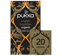 Pukka Herbs | Elegant English Breakfast Organic Tea Box | Black Tea | One Cup | Perfect For A Refreshing Uplift | 20 Plant Based Biodegradable Tea Bags