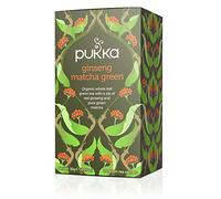 Pukka Herbs | Ginseng Matcha Green Organic Tea Box | Ginseng, Lemongrass, Ginger, Matcha & Green Tea | For Everyday Vitality | 3 Packs | 60 Plant Based Biodegradable Tea Bags
