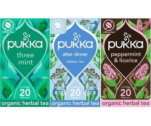 Pukka Herbs, Herbal Tea, Minty Refresh Tea Bundle, Three Mint, Peppermint & Liquorice, After Dinner, 20 Teabags each (3 Pack)