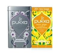 Pukka Herbs Lemon, Ginger & Manuka Honey Herbal Tea, 20 Teabags + Free Metal Tin
