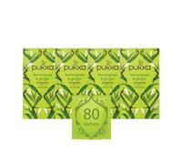 Pukka Herbs | Lemongrass & Ginger Organic Herbal Tea | Lemongrass, Ginger, Lemon Verbena Leaf and Licorice | Perfect For Feeling Strong | 4 Pack | 80