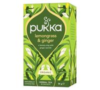Pukka Herbs | Lemongrass & Ginger Organic Herbal Tea | Lemongrass, Ginger, Lemon Verbena Leaf and Licorice | Perfect For Feeling Strong | 20 Sachets