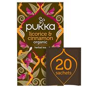 Pukka Herbs | Licorice and Cinnamon Organic Herbal Tea Box | Infusion With Cardamom, Cocoa and Chicory | Perfect For Feeling Cosy | Caffeine Free |20 Plant Based Biodegradable Tea Bags