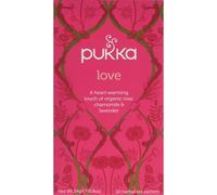 Pukka Herbs | Love Organic Herbal Tea Box | Chamomile, Lavender and Rose | Perfect For Uplifting Spirits | Caffeine Free | 4 Packs | 80 Plant Based
