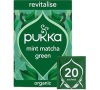 Pukka Herbs | Mint Matcha Green Organic Herbal Tea | Peppermint, Spearmint and Matcha Powder | Perfect For Everyday Vitality | 20 Plant Based Biodegradable Tea Bags
