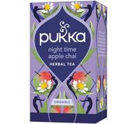 Pukka Herbs, Night Time Apple Chai Organic Herbal Sleep Tea Box, Natural For Bedtime Relaxation, Caffeine Free, 20 Plant Based Biodegradable Tea Bags