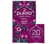 Pukka Herbs | Night Time Berry Organic Herbal Sleep Tea Box | Chamomile, Lavender & Elderberry Tea | Ideal For Bedtime Relaxation | Caffeine Free | 2 Packs | 40 Plant Based Biodegradable Tea Bags