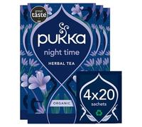 Pukka Herbs Night Time Herbal Sleep Tea, 80 Teabags, Camomile & Lavender