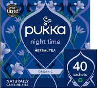 Pukka Herbs Night Time Herbal Tea, Chamomile & Lavender, 40 Tea Bags