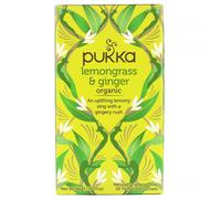 Pukka Herbs, Organic Lemongrass & Ginger, Caffeine-Free, 20 Herbal Tea Sachets, 1.27 oz (36 g)