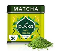 Pukka Herbs| Organic Matcha “Tulsi Lemon” | Matcha powder with tulsi & lemon notes | Harmoniously fresh taste | For matcha latte & matcha tea | 30g tin