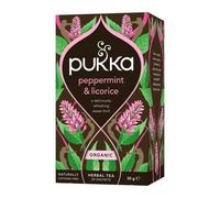 Pukka Herbs | Organic Peppermint & Licorice Herbal Tea Box | Ideal Digestive Infusion Selection | Soothing After-Meal Tea | Caffeine Free | 20 Plant Based Biodegradable Tea Bags