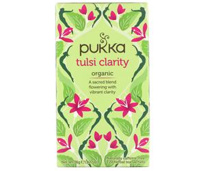 Pukka Herbs, Organic Tulsi Clarity, Caffeine-Free, 20 Herbal Tea Sachets, 1.27 oz (36 g)