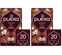 Pukka Herbs Original Chai Organic Herbal Tea Bags, 20 Teabags, Spiced (Pack of 2)