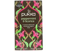 Pukka Herbs, Peppermint & Licorice Herbal Tea, Caffeine Free, 20 Tea Sachets, 1.05 oz (30 g)