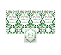 Pukka Herbs | Radiance Organic Herbal Tea Box | Fennel, Aloe Vera, Peppermint, Dandelion and Nettle Tea | Perfect For An Inner Glow | Caffeine Free | 4 Packs | 80 Plant Based Biodegradable Tea Bags