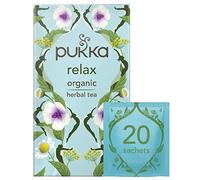 Pukka Herbs | Relax Organic Herbal Tea Box | Tea Infusion With Chamomile, Cardamon and Fennel | Perfect For Calming | Caffeine Free | 20 Plant Based Biodegradable Tea Bags