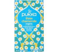 Pukka Herbs | Three Chamomile Organic Herbal Tea Box | Infusion With African, Egyptian & European Chamomile | Perfect For Calming | Caffeine Free | 4