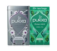 Pukka Herbs Three Mint Herbal Tea, 20 Teabags + Free Metal Tin