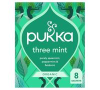 Pukka Herbs Three Mint Organic Herbal Tea, 8 Teabags, Digestion & Sleep