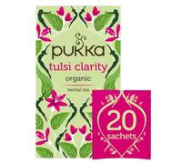 Pukka Herbs | Tulsi Clarity Organic Herbal Tea | Green, Purple and Lemon Tulsi| Perfect For Focusing | 20 Sachets