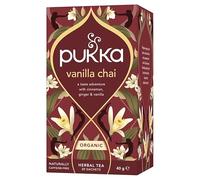 Pukka Herbs | Vanilla Chai Organic Herbal Tea Box | Energising Infusion With Cinnamon, Cardamom, Ginger, Fennel | Perfect For Vitality | Caffeine Free | 20 Plant Based Biodegradable Tea Bags