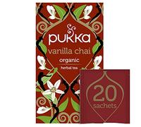 Pukka Herbs | Vanilla Chai Organic Herbal Tea Box | Energising Infusion With Cinnamon, Cardamom, Ginger, Fennel | Perfect For Vitality | Caffeine Free | 3 Packs | 60 Plant Based Biodegradable Tea Bags