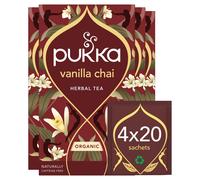 Pukka Herbs | Vanilla Chai Organic Herbal Tea Box | Energising Infusion With Cinnamon, Cardamom, Ginger, Fennel | Perfect For Vitality | Caffeine Free