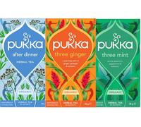 Pukka Herbs Variety Pack - 3 Boxes of Organic Herbal Tea in Mint, Ginger and Feel New Blends - 60 Bags