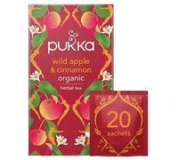 Pukka Herbs | Wild Apple and Cinnamon Organic Herbal Tea Box | Infusion With Ginger, Orange and Cardamom | Perfect For Bright Energy | Caffeine Free | 2 Packs | 40 Plant Based Biodegradable Tea Bags