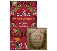 Pukka Herbs | Winter Warmer Organic Herbal Tea | Limited Edition | Ginger, Cinnamon, Clove, Orange | Perfect For Festive Spirit | 20 Sachets