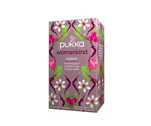 Pukka Herbs | Womankind Organic Herbal Tea Box | Chamomile, Shatavari, Vanilla, Cranberry, Rose, Hibiscus | Ideal For Balanced Harmony | Caffeine Free