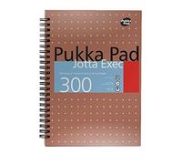 Pukka Pad Executive 7019-MET A4+ Ruled Wirebound Jotta Notepad 300 Pages - Metallic (3 Pack)