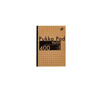 Pukka Pad, Kraft A4 Refill Notepad - 400 Ivory Pages with 8mm Lines - Gluebound with 4-Holepunch - 5-Pack