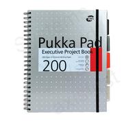 Pukka Metallic Exec Project Book A4 PK3 - Project Books - Wirebound Pads