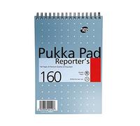 Pukka Reporters Pad 80gsm Ruled Wirebound 215x140mm 160 Pages 80 Sheets, none
