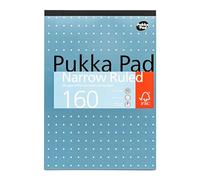 Pukka Metallic Refill Pad Headbound Punched Feint Ruled 6mm Margin 160pp 80gsm A4 Ref 6253-REF [Pack 6]