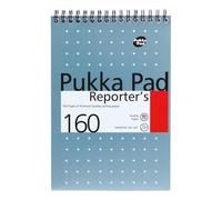 Pukka Metallic Reporters Pad Wirebound 80gsm Ruled and Perforated 160pp 140x205mm Blue Ref NM001 [Pack 3] + Free Finchley Refill Pen