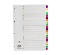 Pukka Multi-Coloured Neon Mylar A-Z Index Pukka Multicolor